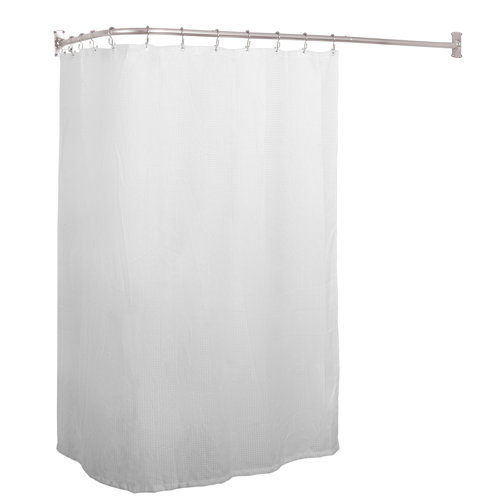UtopiaAlley 68'' LShaped Fixed Shower Curtain Rod & Reviews Wayfair